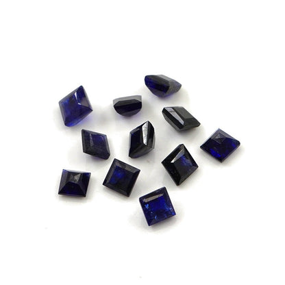 Natural Bangkok Blue Sapphire Calibrated Squares | 3mm & 3.5mm