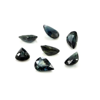 Natural Untreated Teal Sapphire Calibrated Pears | 5x7mm & 6x8mm