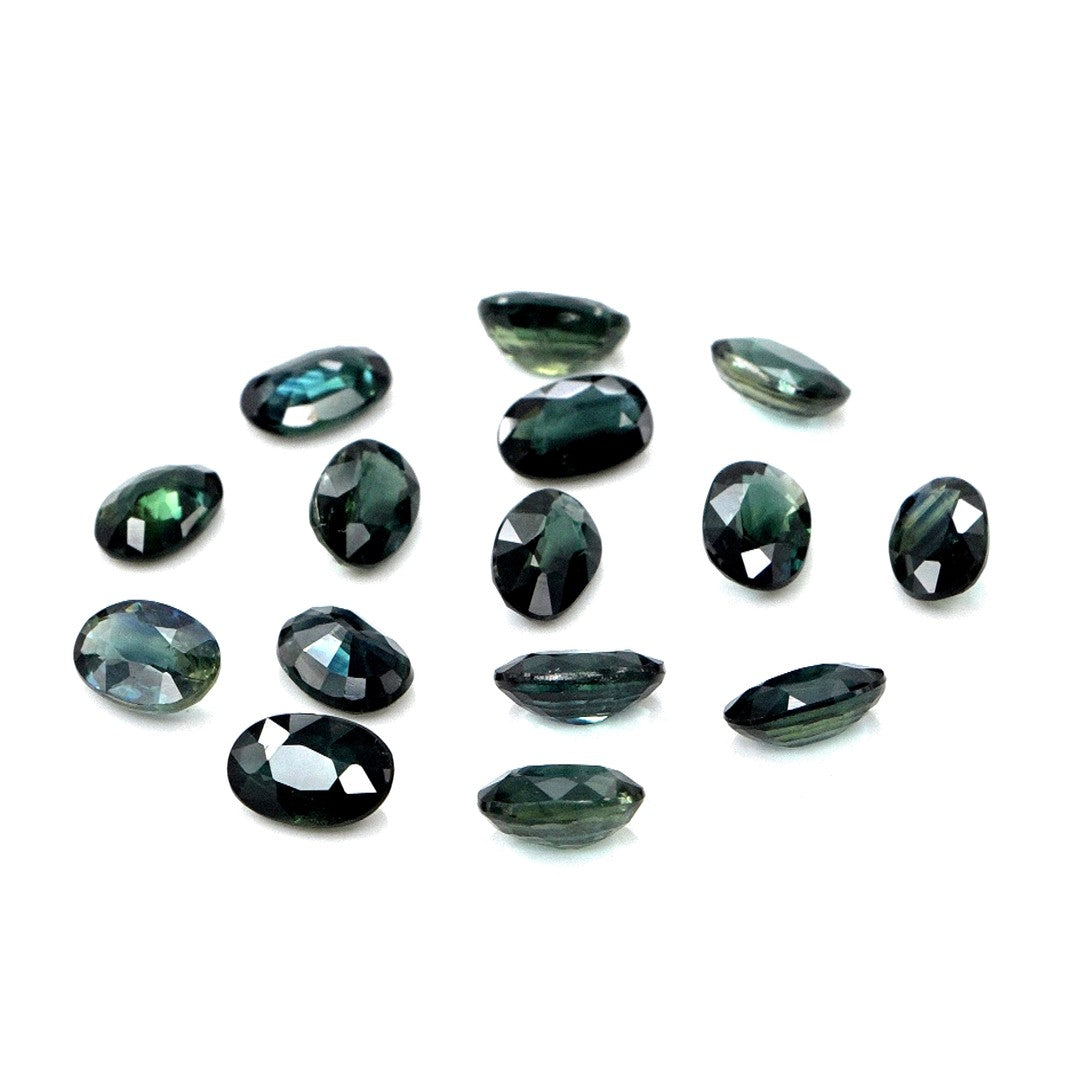 Natural Untreated Teal Sapphire Calibrated Ovals | 3x5mm & 4x6mm