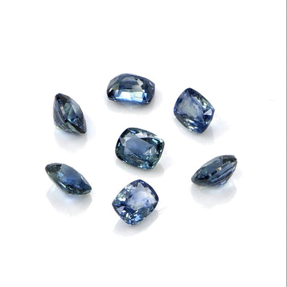 Natural Untreated Australian Teal Sapphire Calibrated Long Cushions | 3x4mm & 4x5mm