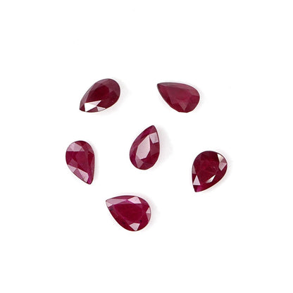 Natural Untreated African Ruby Calibrated Pears | 5x7mm & 6x8mm