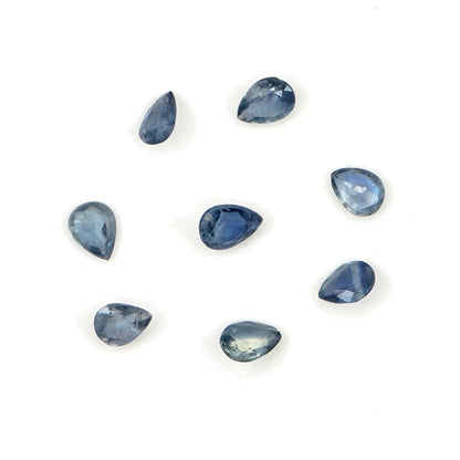 Natural Untreated Blue Sapphire Calibrated Pears | 3x4mm & 4x5mm