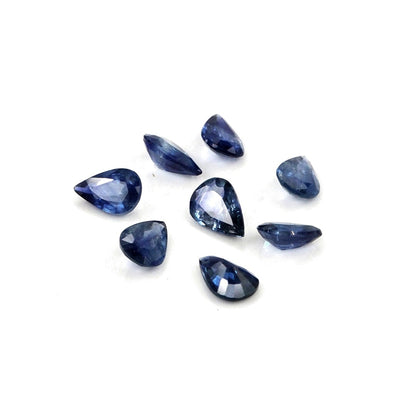 Natural Untreated Blue Sapphire Calibrated Pears | 3x5mm & 4x6mm