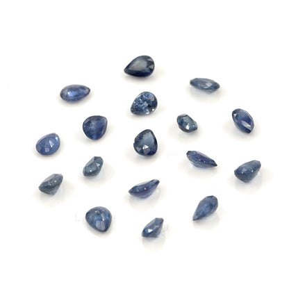Natural Untreated Blue Sapphire Calibrated Pears | 3x4mm & 4x5mm