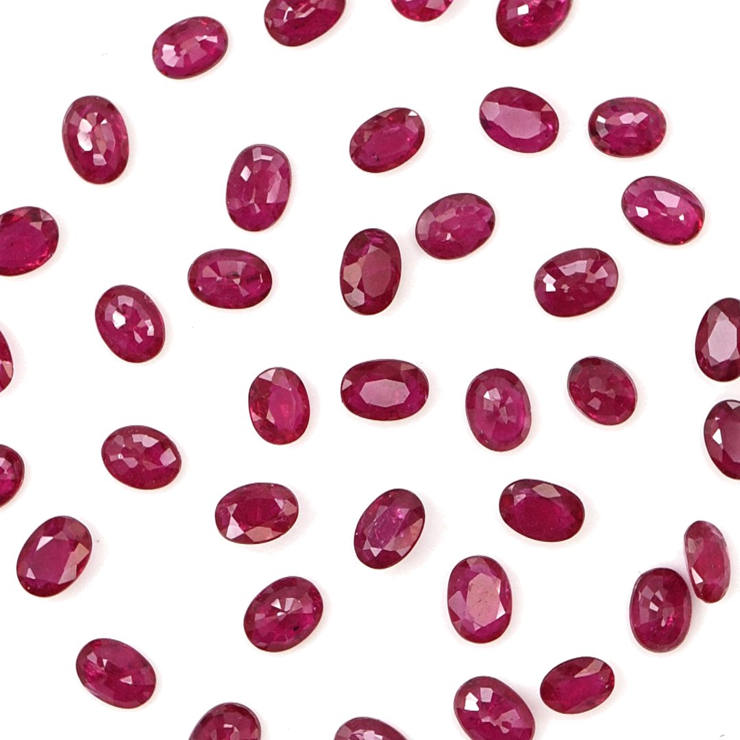 Natural Untreated Burma Ruby Calibrated Ovals | 3x4mm & 4x5mm