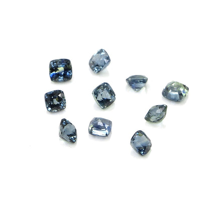 Natural Untreated Australian Teal Sapphire Calibrated Cushions | 3mm & 3.5mm