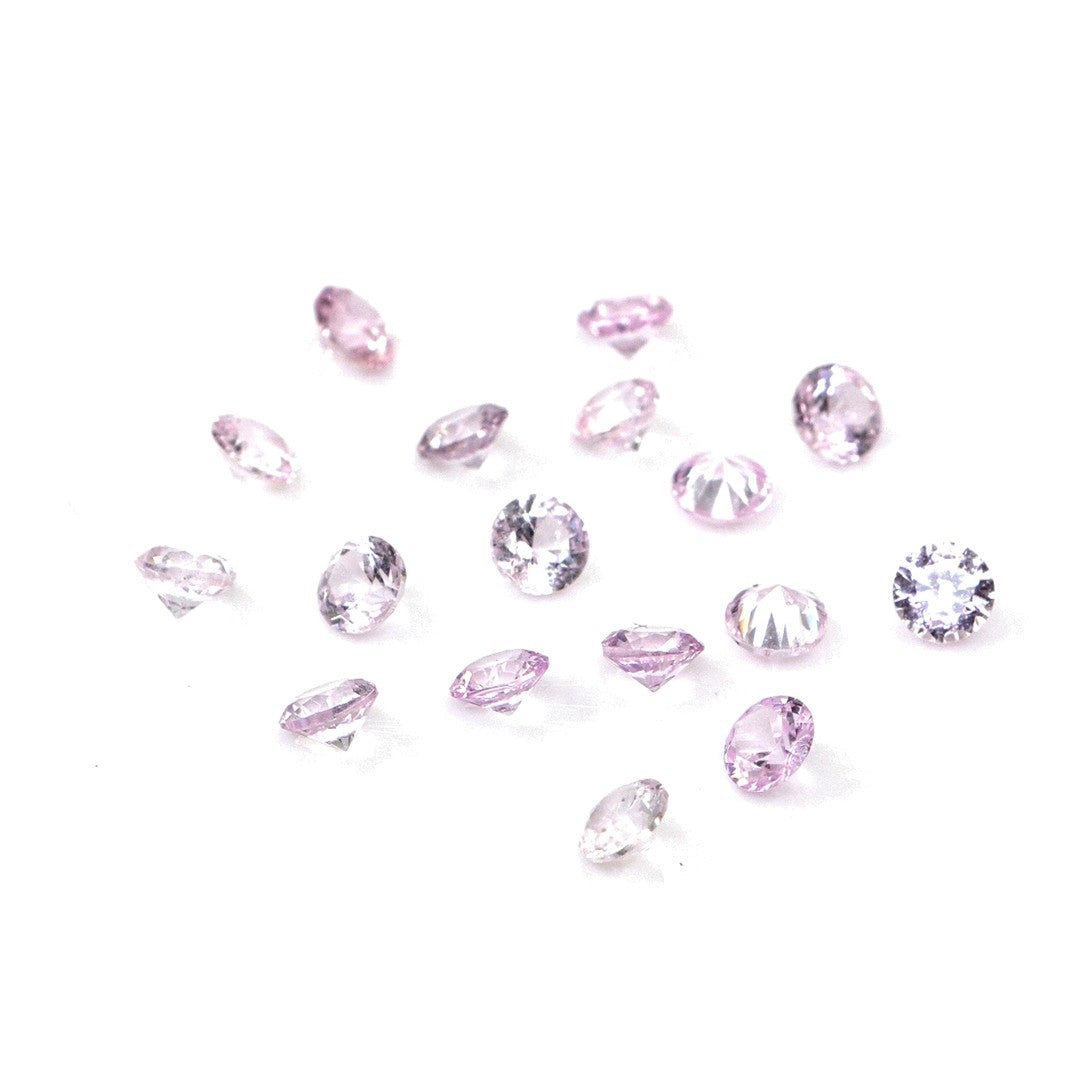 Natural Untreated Mozambique Pink Sapphire Calibrated Rounds | 2mm & 2.5mm