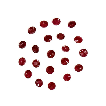 Natural Untreated African Ruby Calibrated Rounds | 2mm & 2.5mm