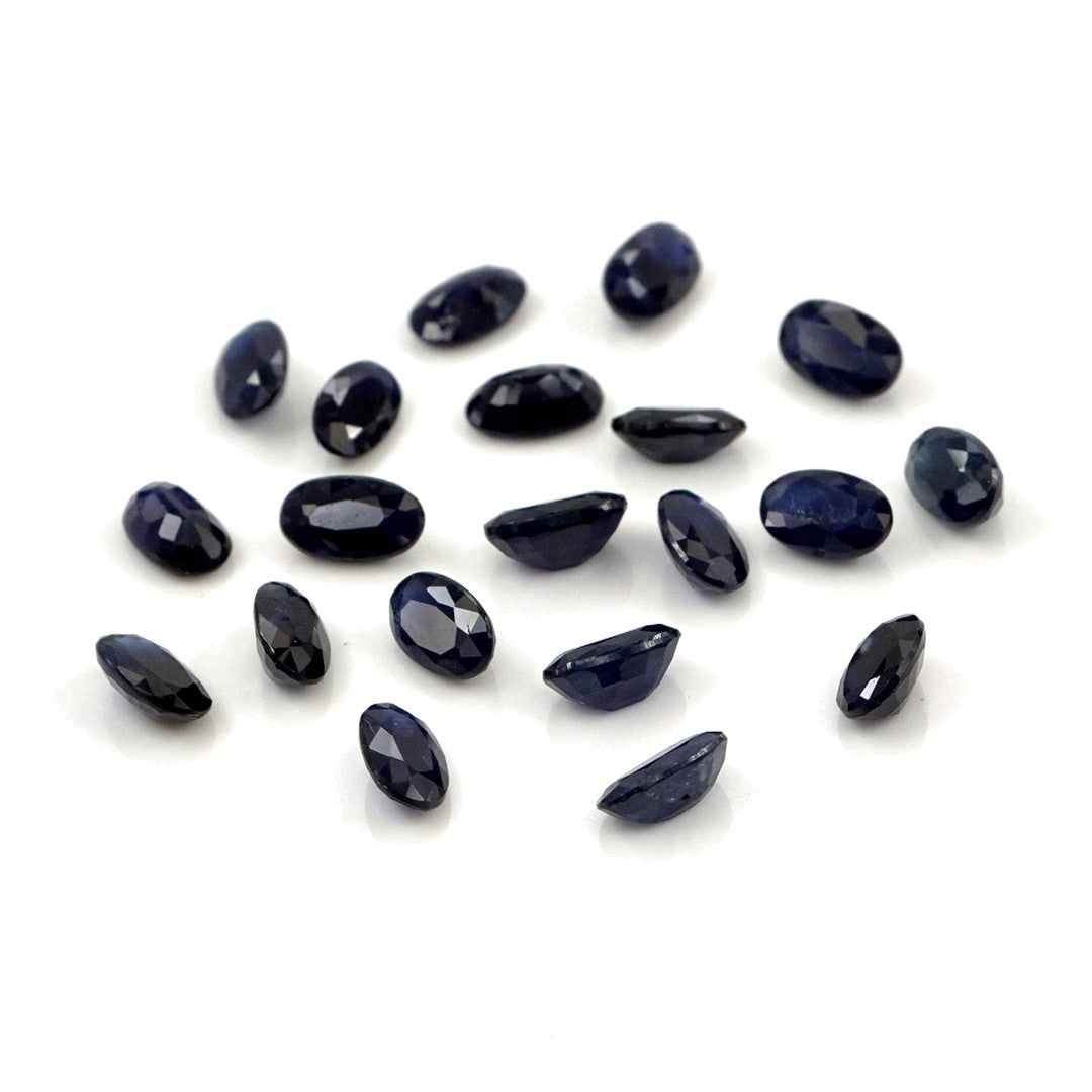 Natural Untreated Blue Sapphire Calibrated Ovals | 3x4mm & 4x5mm