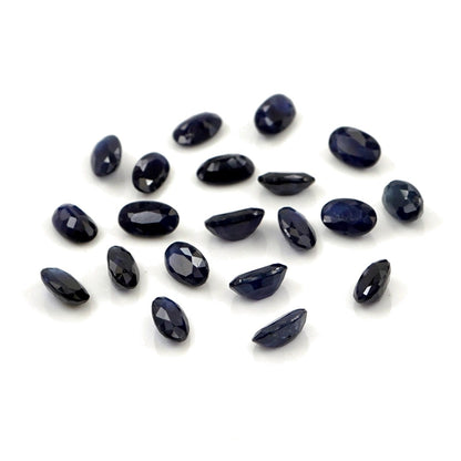 Natural Untreated Blue Sapphire Calibrated Ovals | 3x4mm & 4x5mm