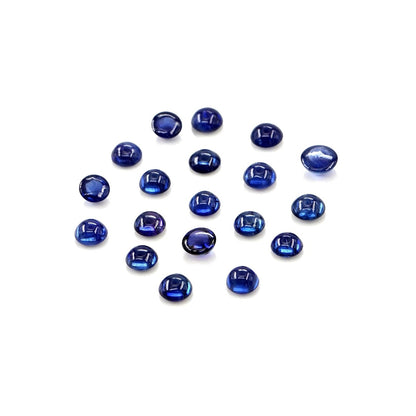 Natural Untreated Blue Sapphire Calibrated Cabochon Rounds | 3mm & 3.5mm