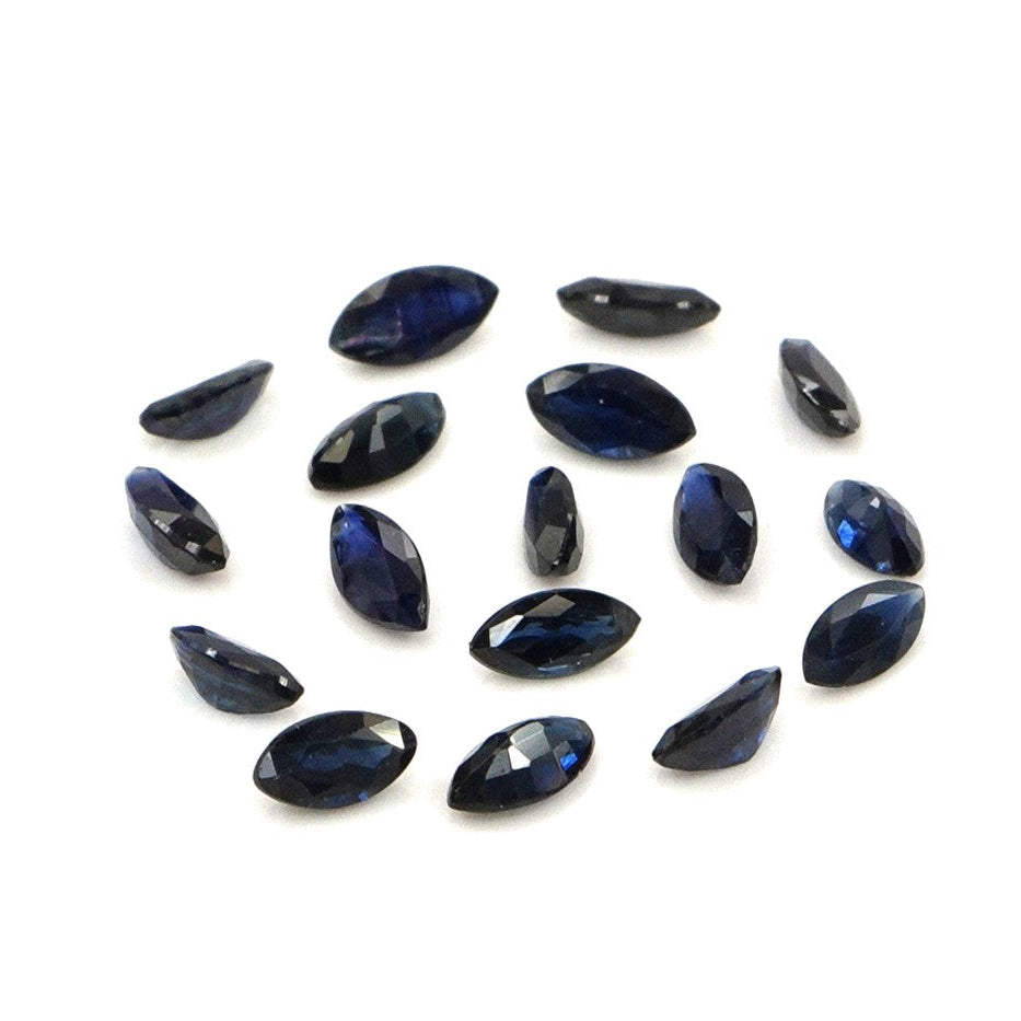 Natural Untreated Blue Sapphire Calibrated Marquise | 1.5x3mm & 2x4mm