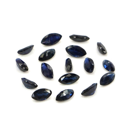 Natural Untreated Blue Sapphire Calibrated Marquise | 1.5x3mm & 2x4mm