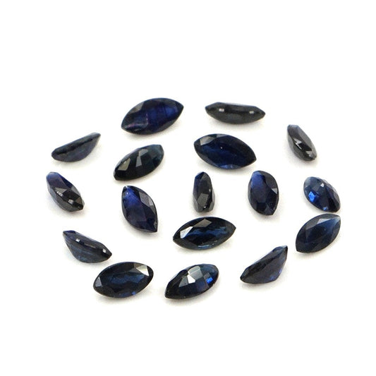 Natural Untreated Blue Sapphire Calibrated Marquise | 1.5x3mm & 2x4mm