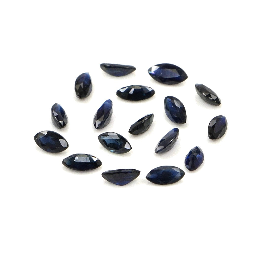 Natural Untreated Blue Sapphire Calibrated Marquise | 1.5x3mm & 2x4mm