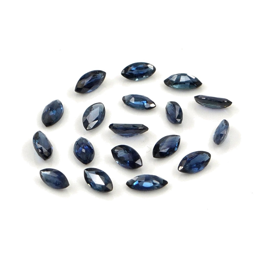 Natural Untreated Blue Sapphire Calibrated Marquise | 1.5x3mm & 2x4mm