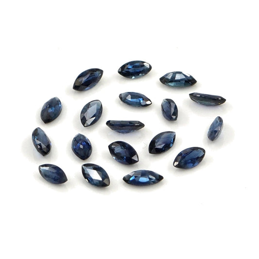 Natural Untreated Blue Sapphire Calibrated Marquise | 1.5x3mm & 2x4mm