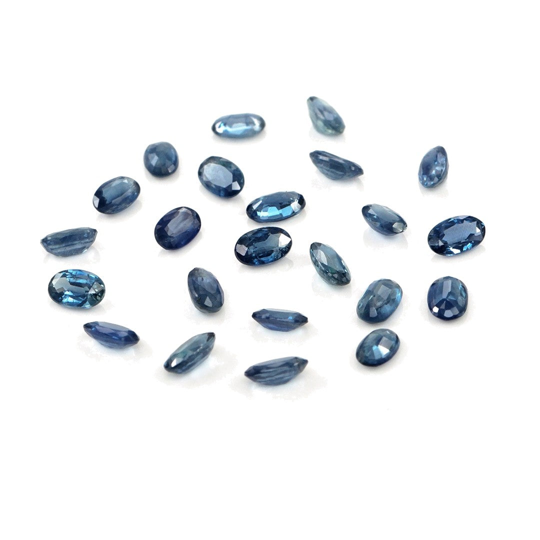 Natural Untreated Blue Sapphire Calibrated Ovals | 3x5mm & 4x6mm