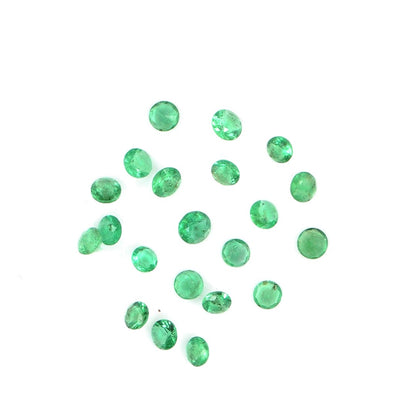 Natural Zambian Emerald Calibrated Rounds | 2mm & 2.5mm