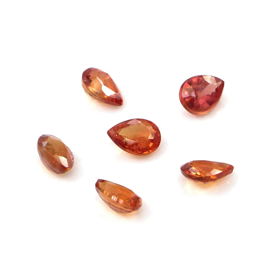 Natural Untreated Red Sapphire Calibrated Pears | 3x4mm & 4x5mm