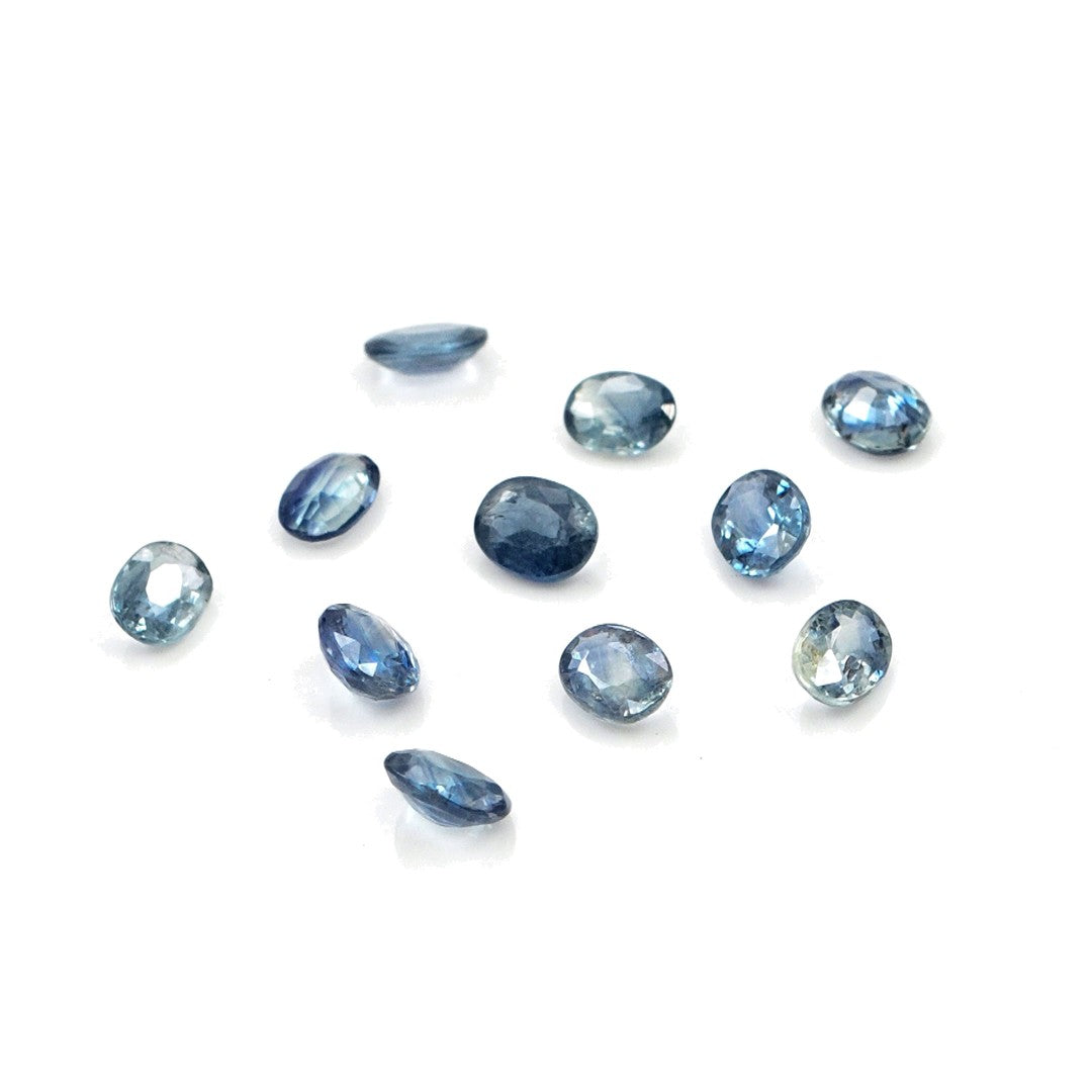 Natural Untreated Blue Sapphire Calibrated Ovals | 3x4mm & 4x5mm
