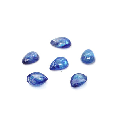 Natural Bangkok Blue Sapphire Calibrated Cabochon Pears | 3x5mm & 4x6mm
