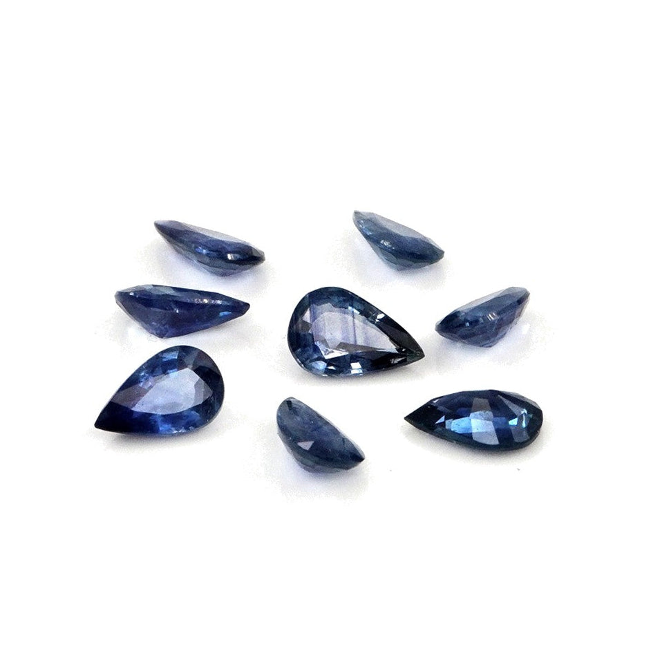 Natural Untreated Blue Sapphire Calibrated Pears | 3x5mm & 4x6mm