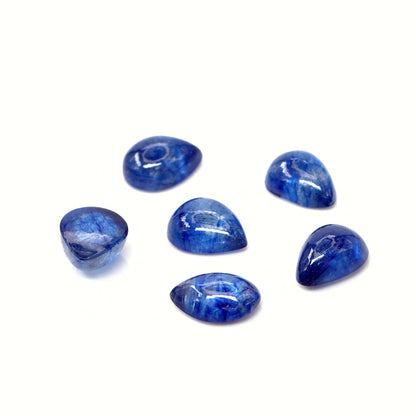 Natural Bangkok Blue Sapphire Calibrated Cabochon Pears | 5x7mm & 6x8mm