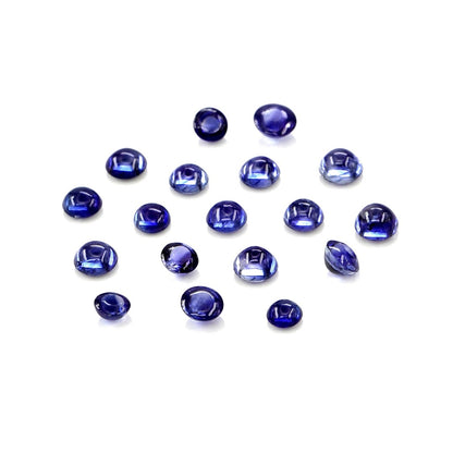 Natural Untreated Blue Sapphire Calibrated Cabochon Rounds | 3mm & 3.5mm