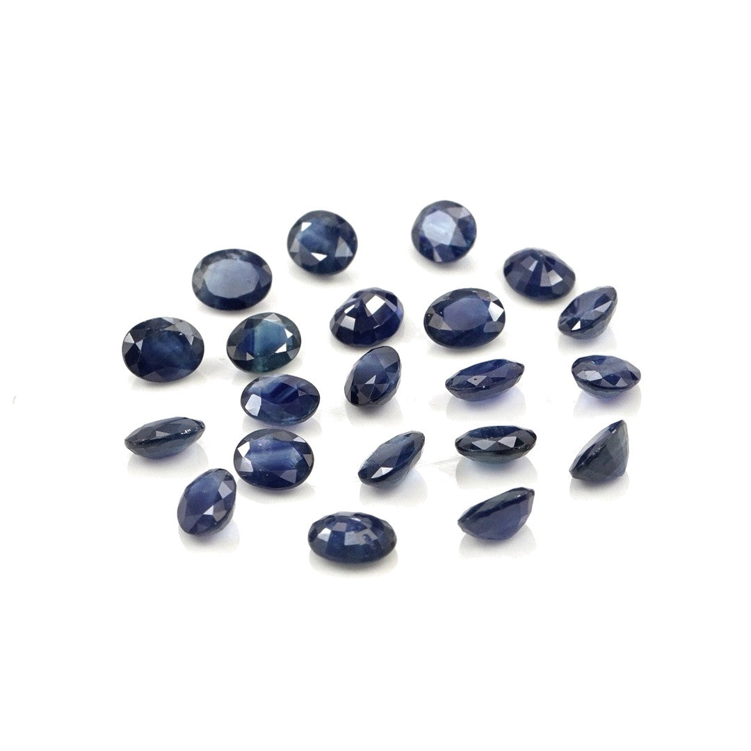 Natural Untreated Bangkok Blue Sapphire Calibrated Ovals | 3x4mm & 4x5mm