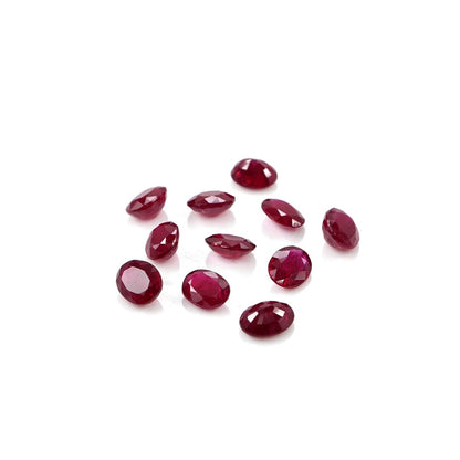 Natural Untreated African Ruby Calibrated Ovals | 3x4mm & 4x5mm