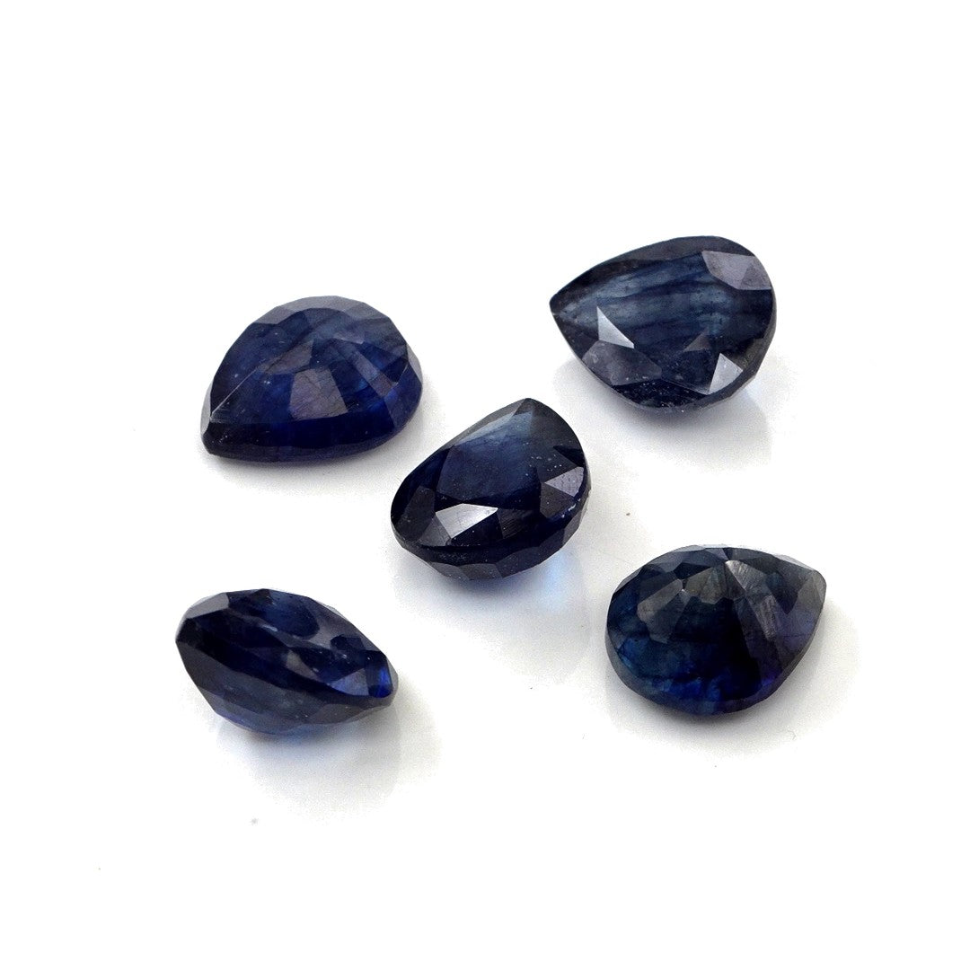 Natural Bangkok Blue Sapphire Calibrated Pears | 9x11mm & 10x12mm