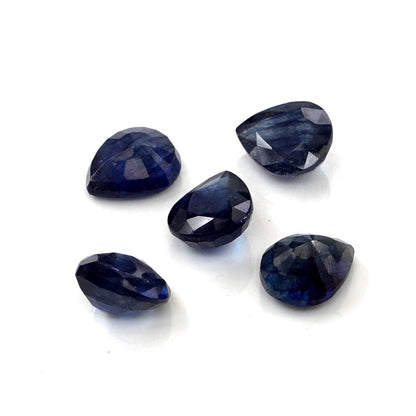 Natural Bangkok Blue Sapphire Calibrated Pears | 9x11mm & 10x12mm