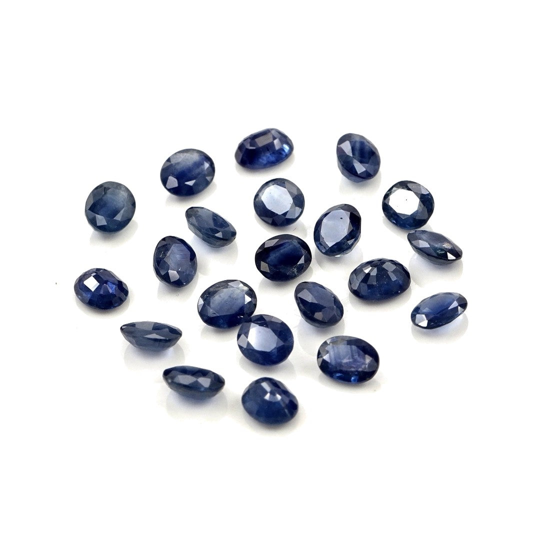 Natural Untreated Blue Sapphire Calibrated Ovals | 3x4mm & 4x5mm