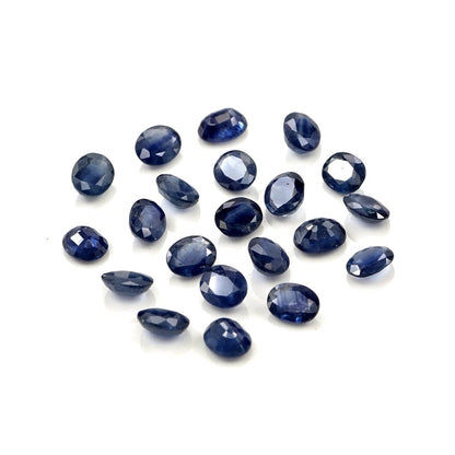 Natural Untreated Blue Sapphire Calibrated Ovals | 3x4mm & 4x5mm