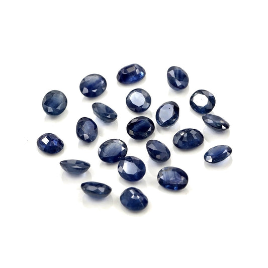 Natural Untreated Blue Sapphire Calibrated Ovals | 3x4mm & 4x5mm