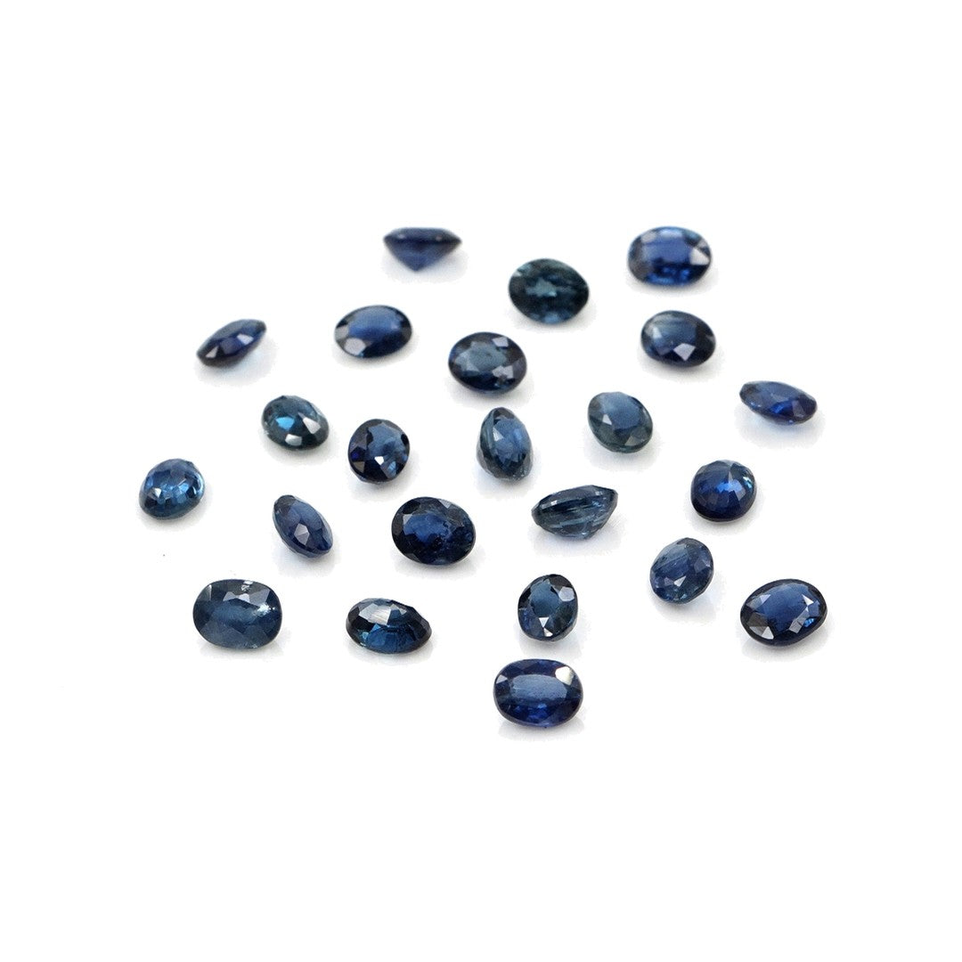 Natural Untreated Blue Sapphire Calibrated Ovals | 3x4mm & 4x5mm