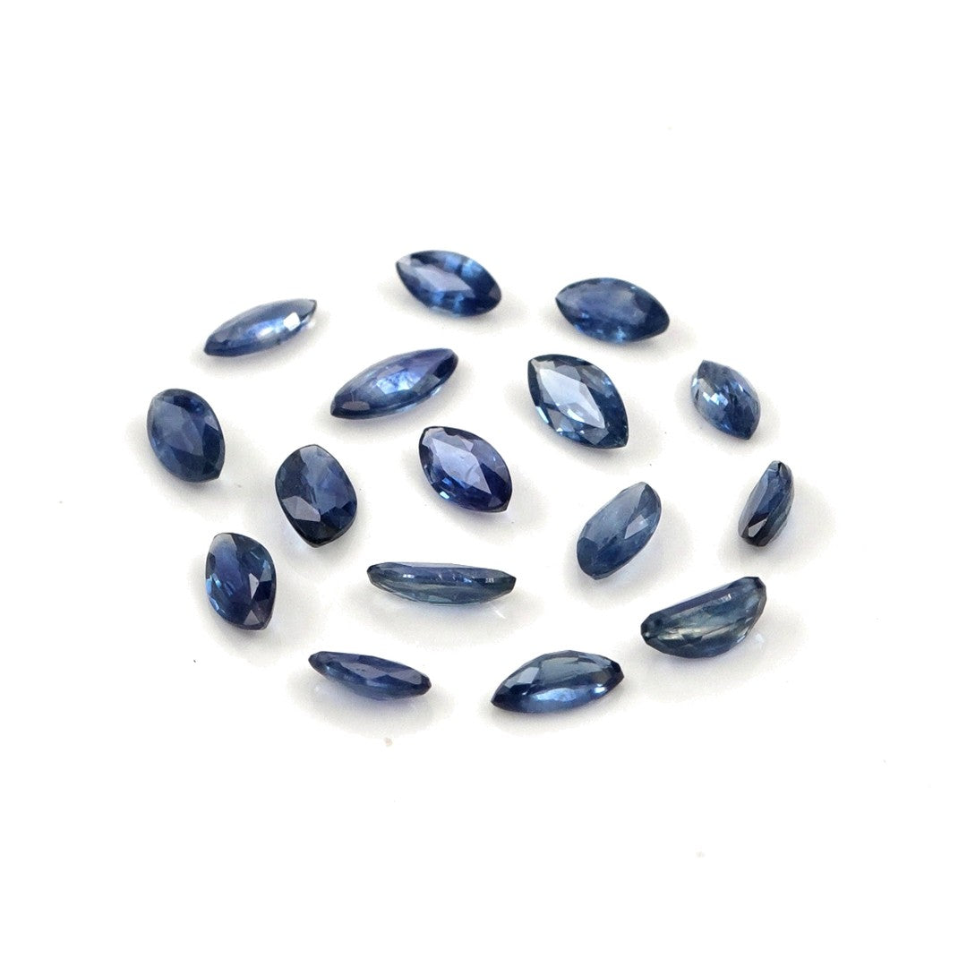 Natural Untreated Blue Sapphire Calibrated Marquise | 1.5x3mm & 2x4mm