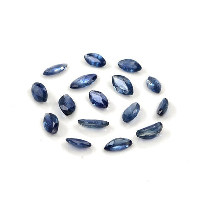 Natural Untreated Blue Sapphire Calibrated Marquise | 1.5x3mm & 2x4mm