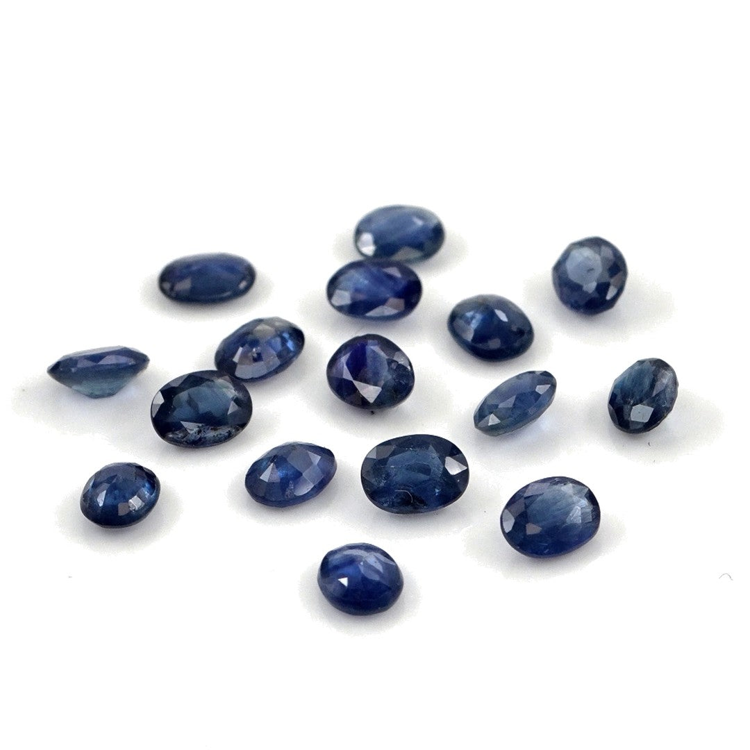 Natural Untreated Blue Sapphire Calibrated Ovals | 3x4mm & 4x5mm