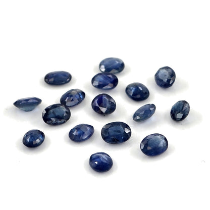 Natural Untreated Blue Sapphire Calibrated Ovals | 3x4mm & 4x5mm