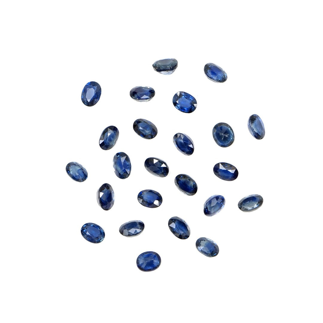 Natural Untreated Blue Sapphire Calibrated Ovals | 3x4mm & 4x5mm