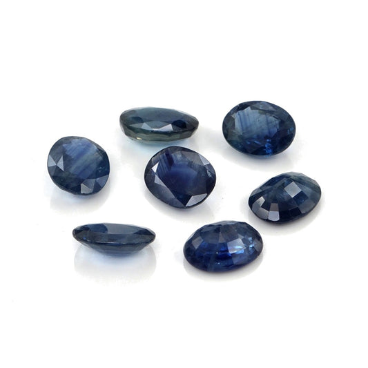 Natural Untreated Blue Sapphire Calibrated Ovals | 7x9mm & 8x10mm
