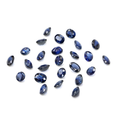 Natural Untreated Blue Sapphire Calibrated Ovals | 3x4mm & 4x5mm