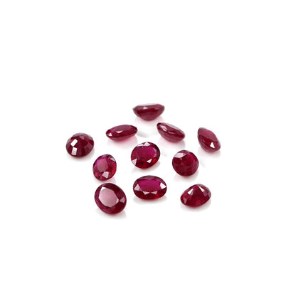 Natural Untreated African Ruby Calibrated Ovals | 3x4mm & 4x5mm