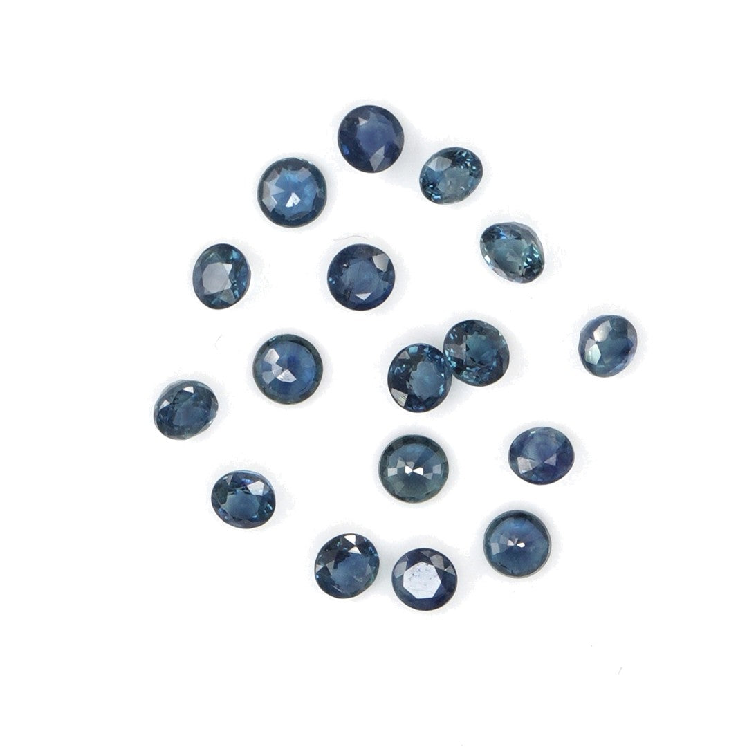 Natural Untreated Blue Sapphire Calibrated Rounds | 3mm & 3.5mm
