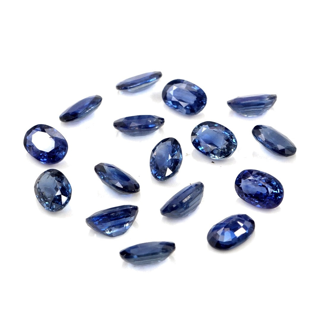 Natural Untreated Blue Sapphire Calibrated Ovals | 3x4mm & 4x5mm