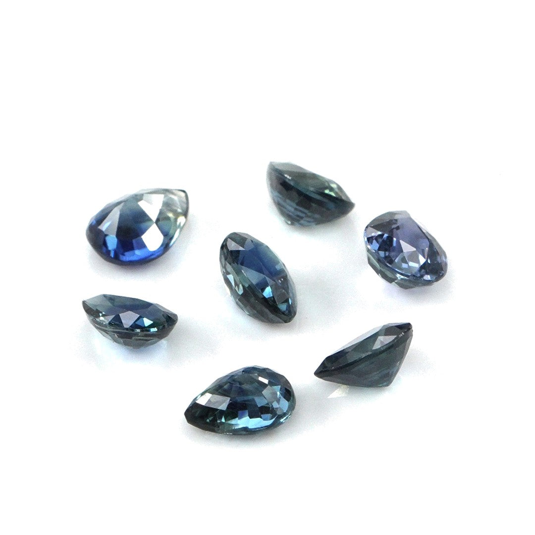 Natural Untreated Blue Sapphire Calibrated Pears | 3x4mm & 4x5mm