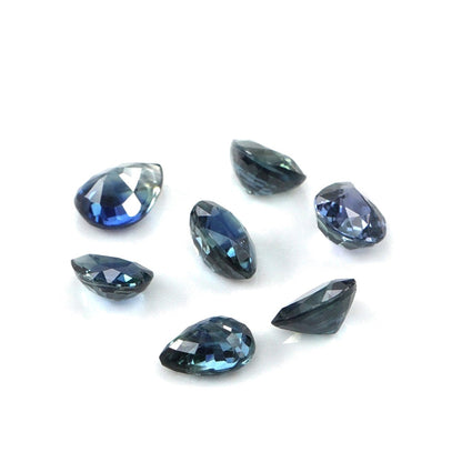 Natural Untreated Blue Sapphire Calibrated Pears | 3x4mm & 4x5mm
