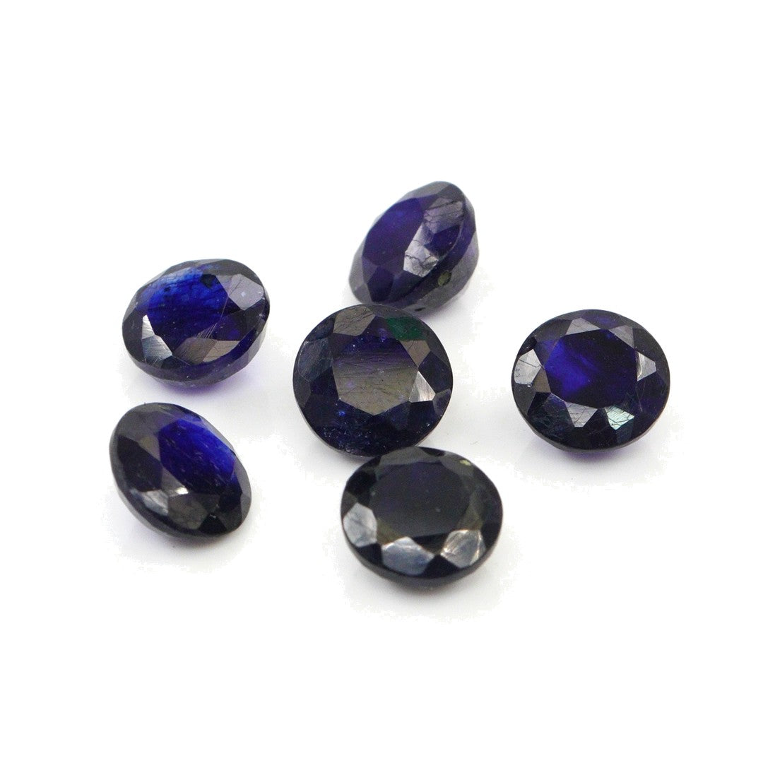 Natural Bangkok Blue Sapphire Calibrated Rounds | 7mm & 8mm